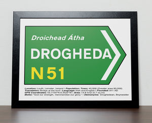 Irish Road signs - Drogheda, Louth Ireland