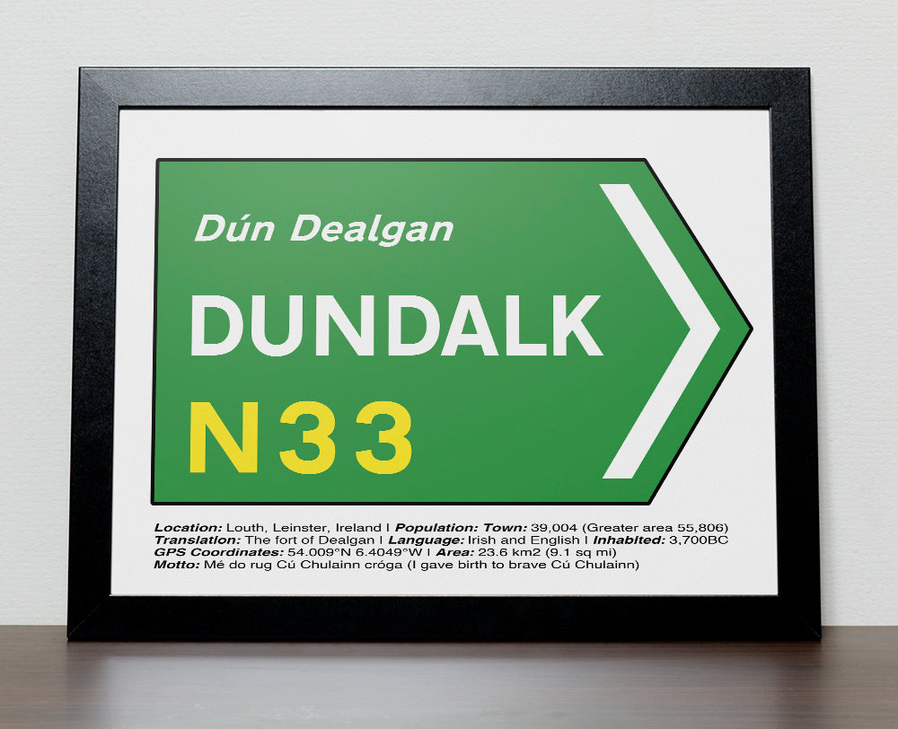 Irish Road signs - Dundalk, Louth Ireland