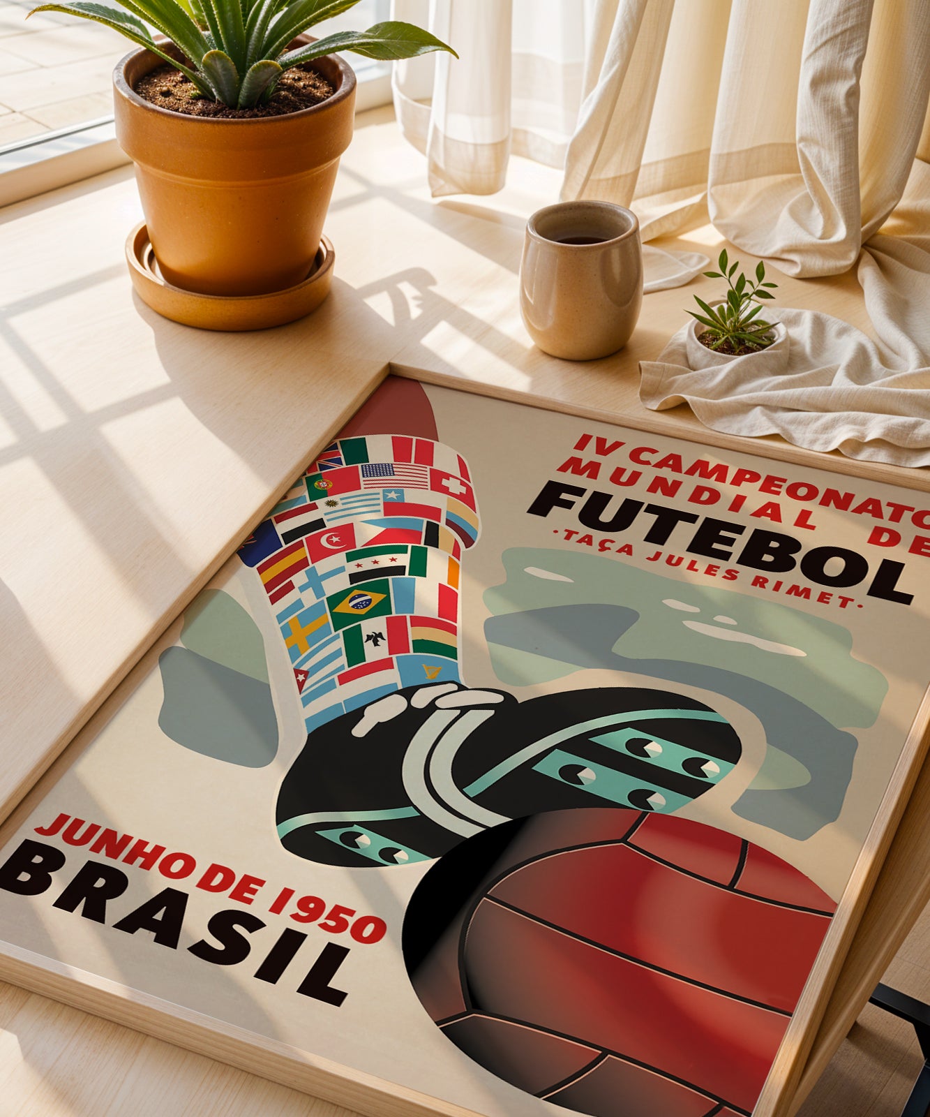 1950 World Cup soccer poster - Brazil 1950