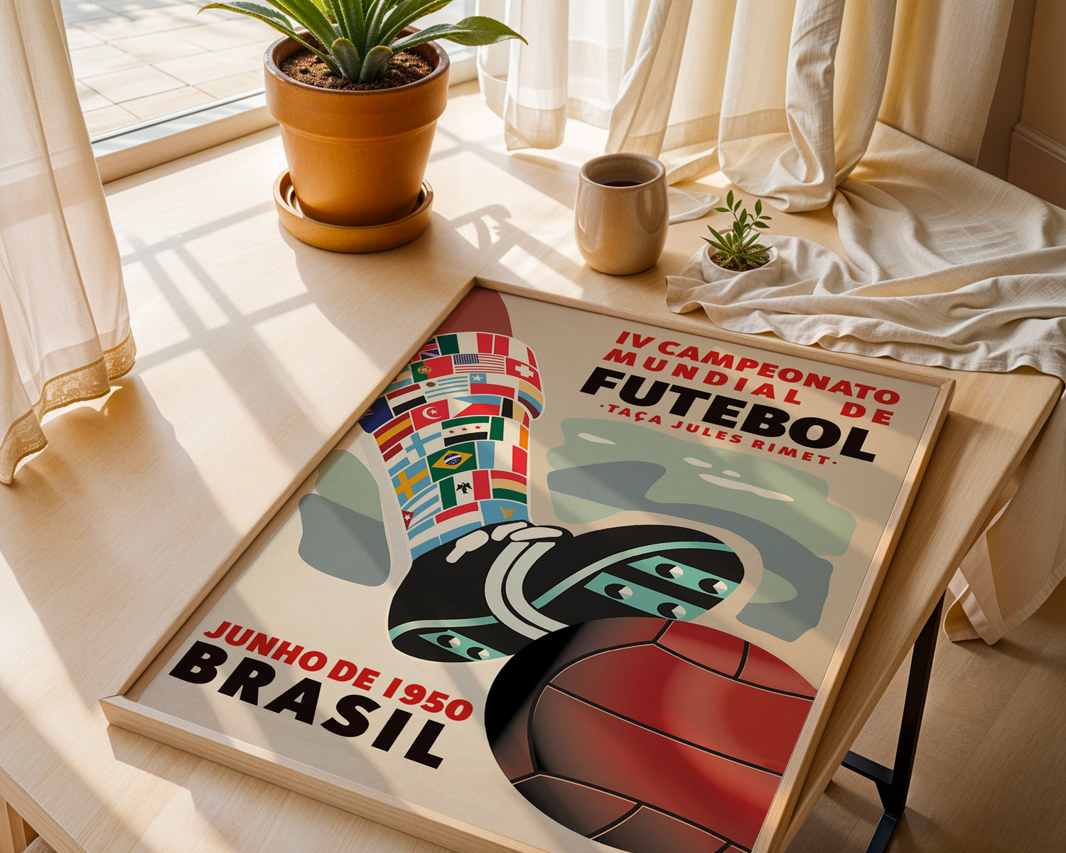 1950 World Cup soccer poster - Brazil 1950