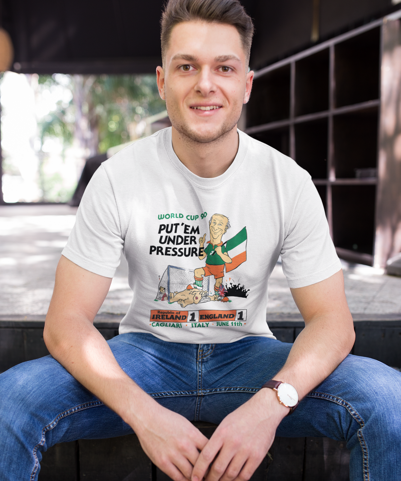 Italia'90 Put 'em under pressure Retro Ireland Tshirt