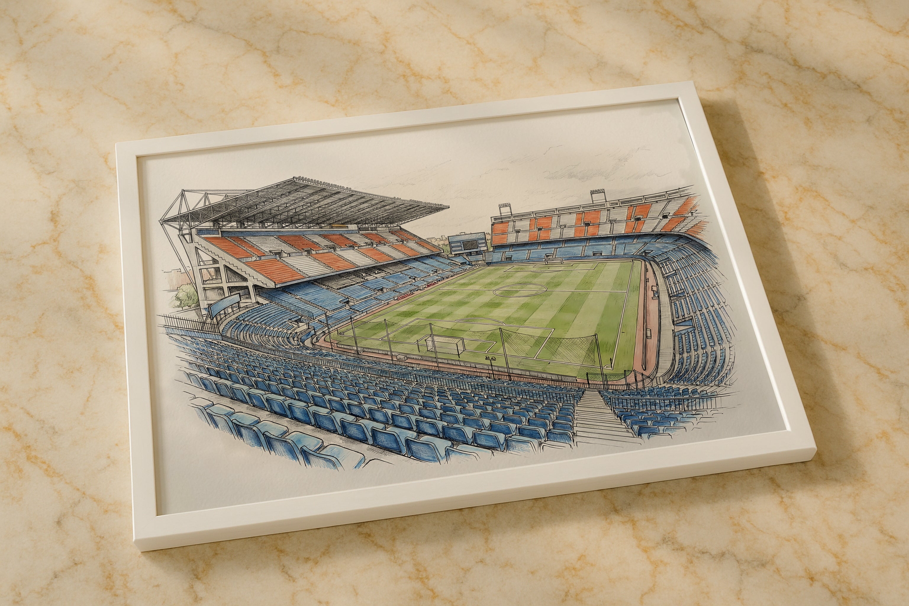 Estadio Vicente Calderon Isometric Poster - Atletico Madrid