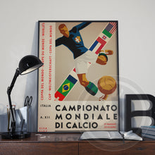 1934 World Cup Italy soccer poster print