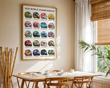 2025 Formula 1 Driver helmet poster print
