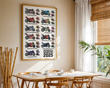 2025 Moto GP Rider helmet poster print