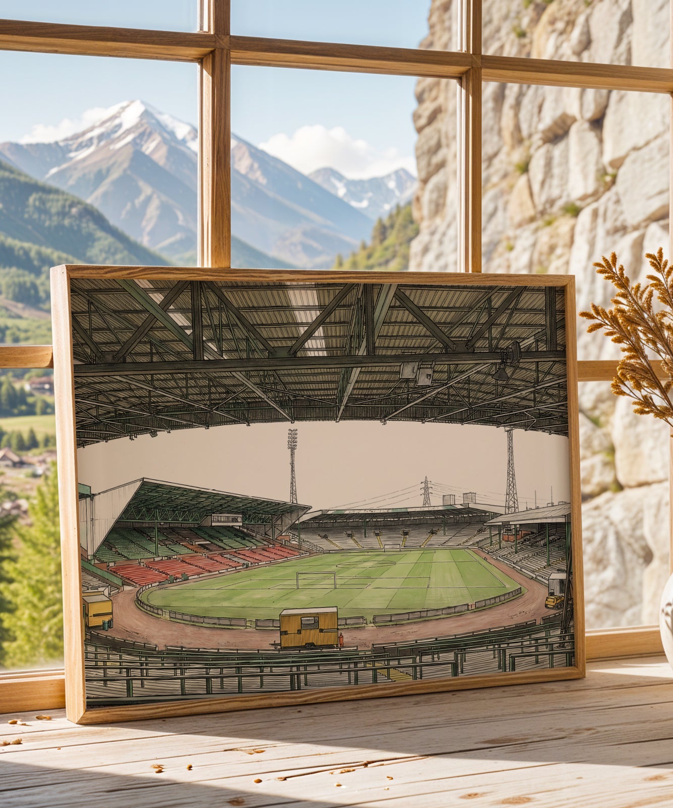 Parkhead Stadium 1990 Isometric Poster - Celtic