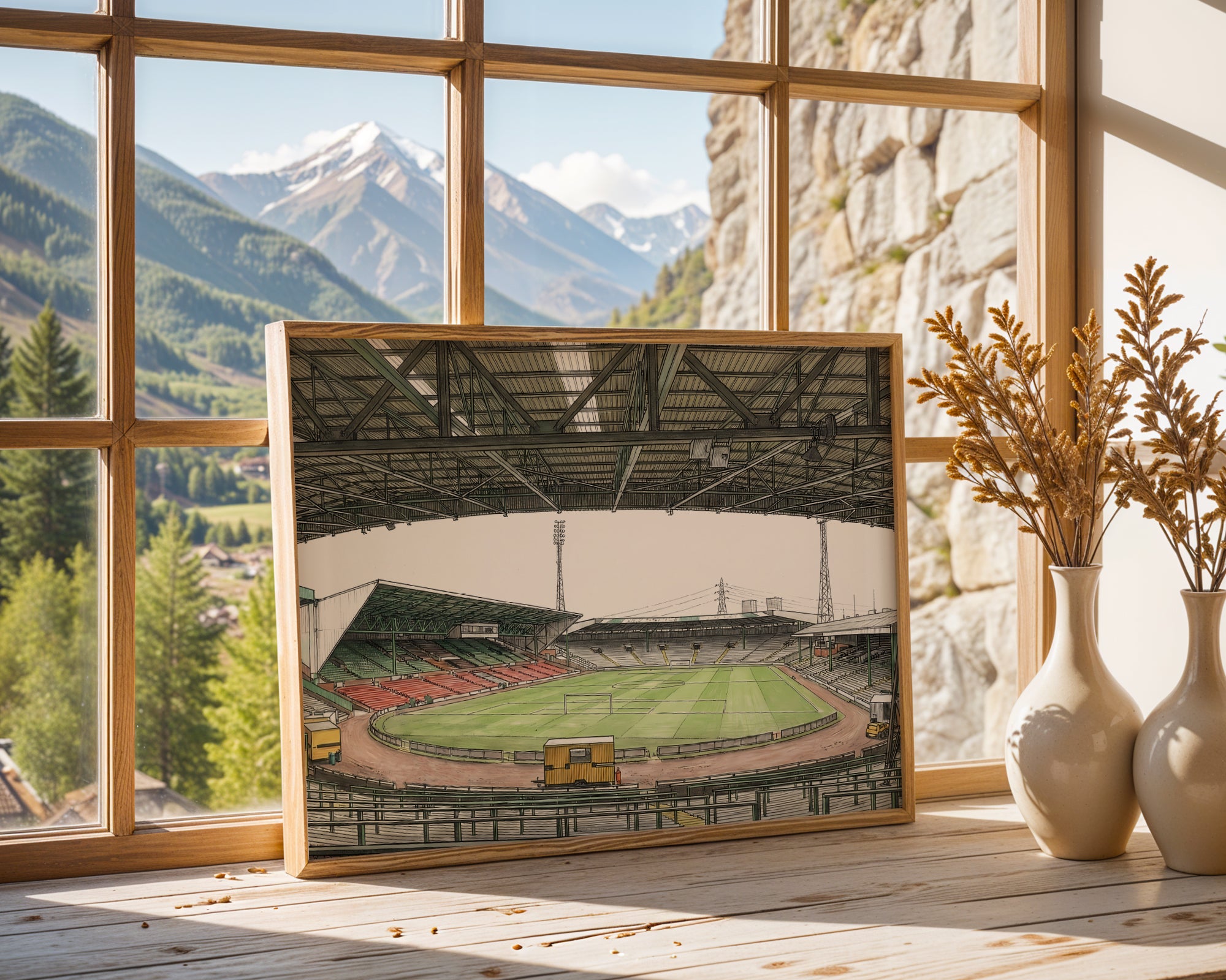 Parkhead Stadium 1990 Isometric Poster - Celtic