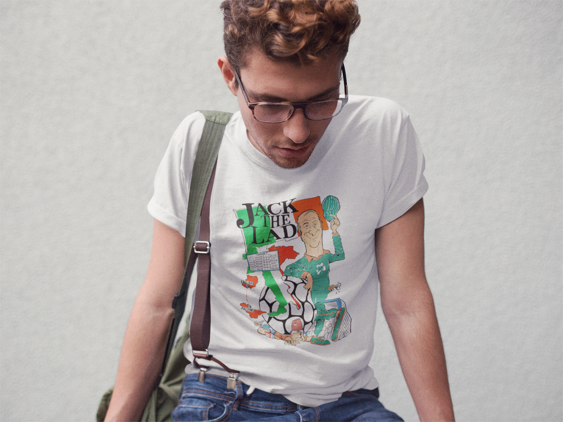 Italia'90 Jack The Lad Retro Ireland Tshirt