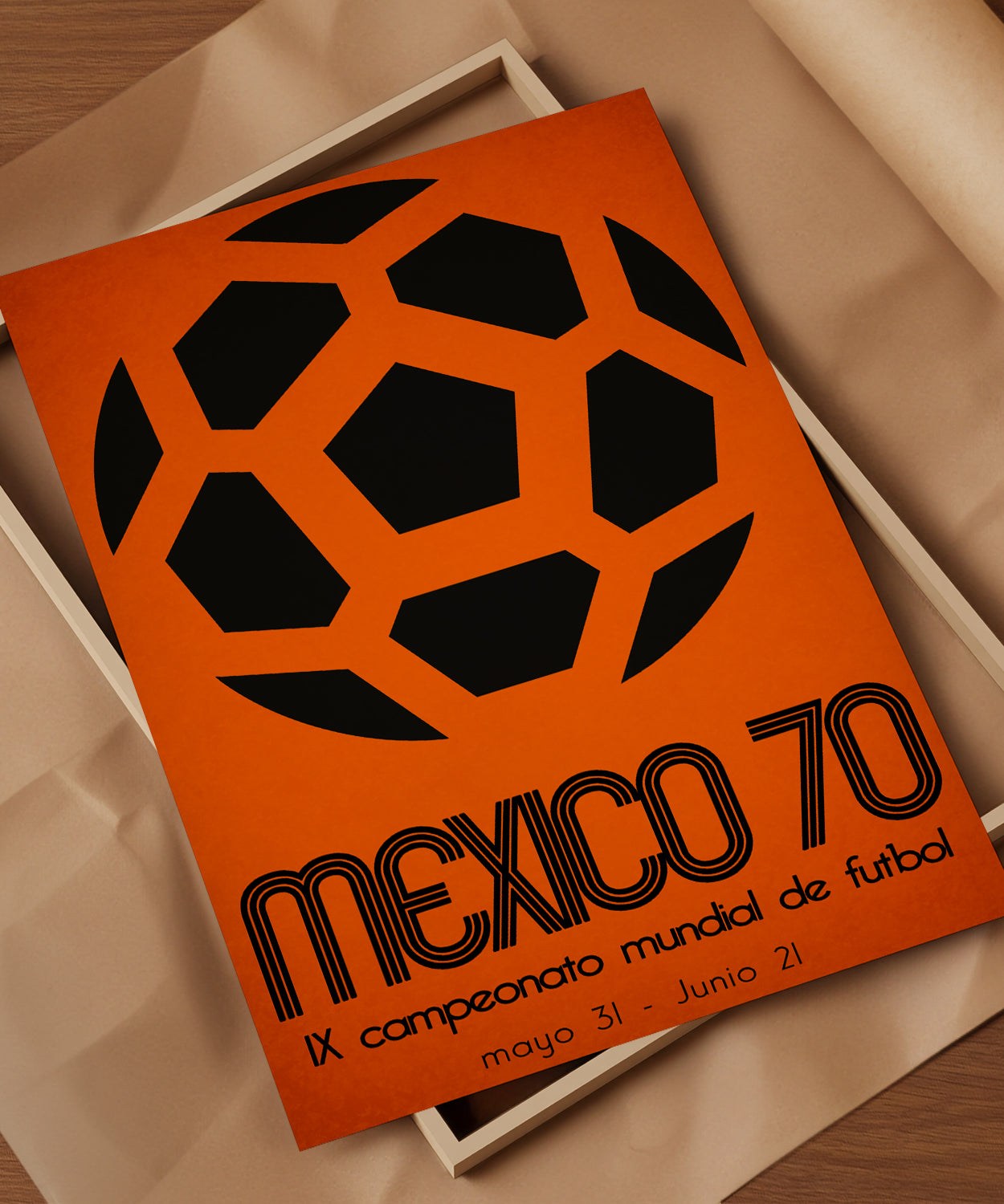 1970 World Cup soccer poster - Mexico 70