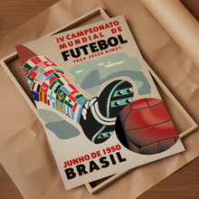 1950 World Cup soccer poster - Brazil 1950