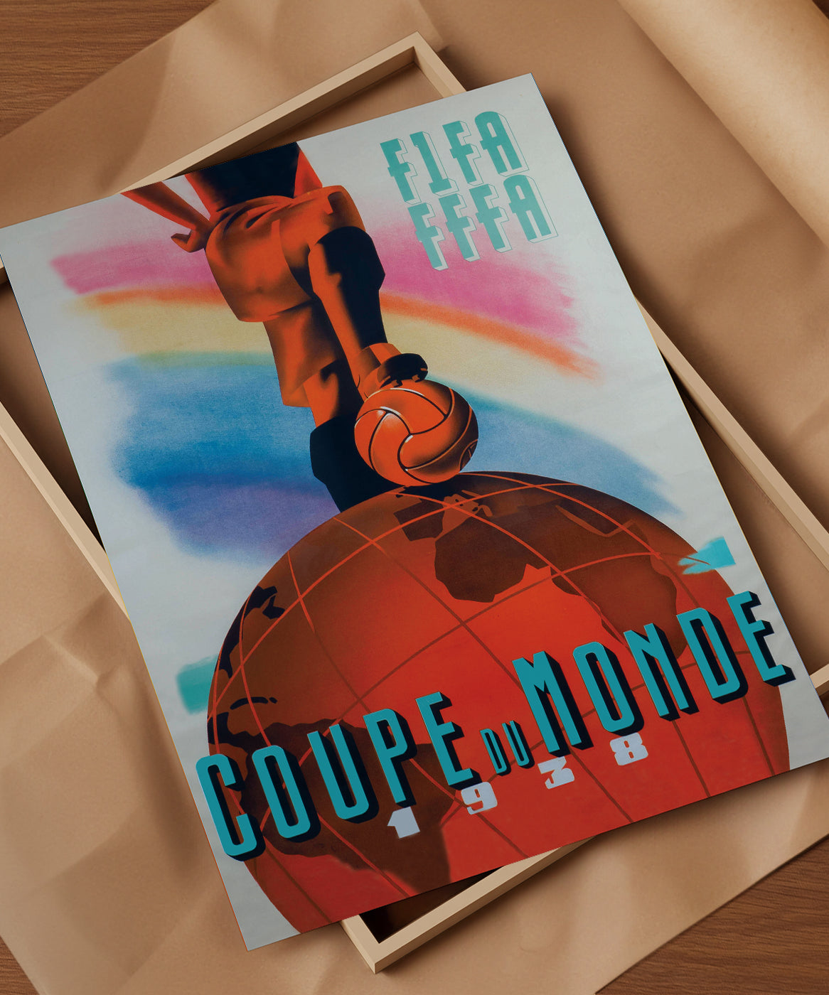 1938 World Cup France soccer poster