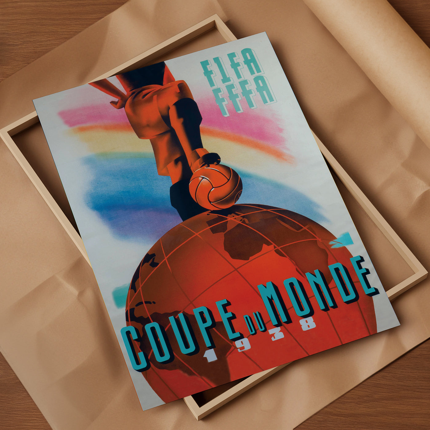 1938 World Cup France soccer poster