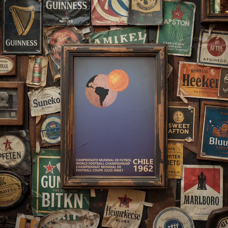 1962 World Cup 1962 soccer poster - Chile