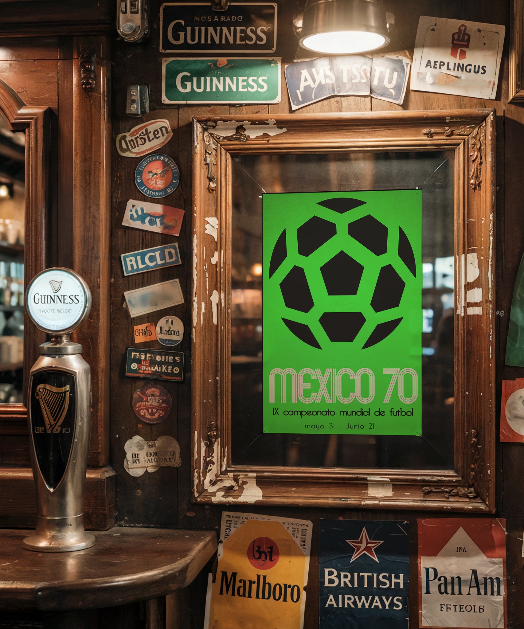 1970 World Cup soccer poster - Mexico 70