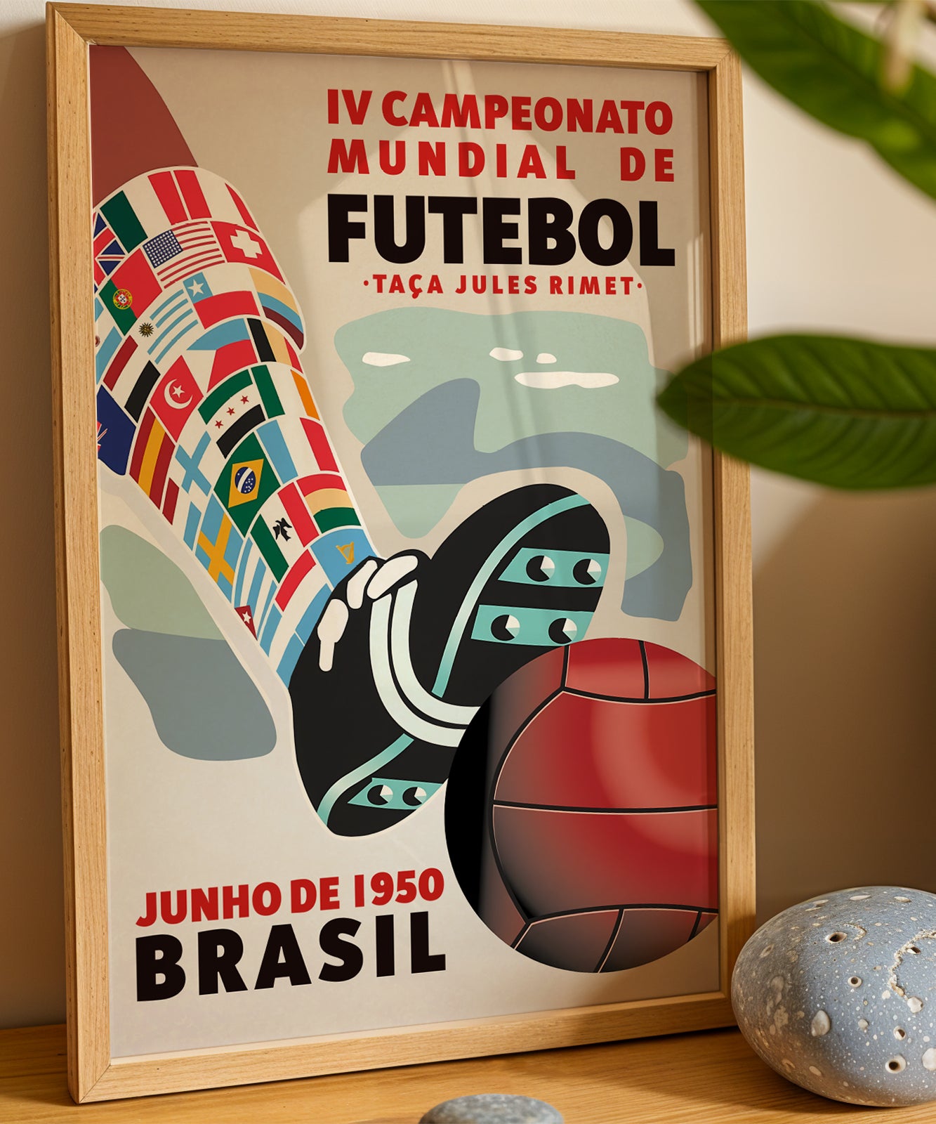 1950 World Cup soccer poster - Brazil 1950