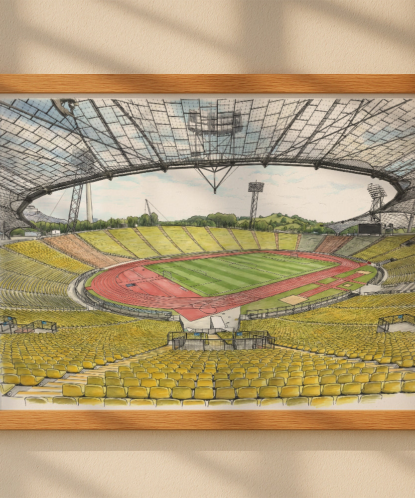 Olympiastadion Stadium Munich Poster - Bayern Munchen