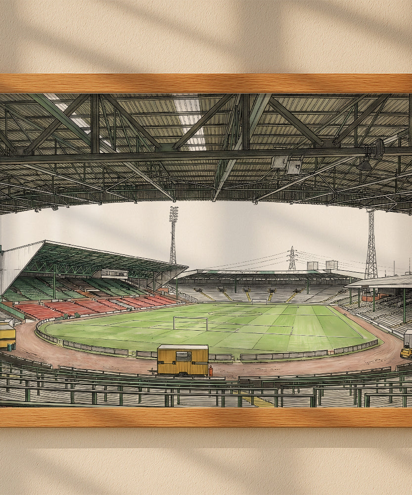 Parkhead Stadium 1990 Isometric Poster - Celtic