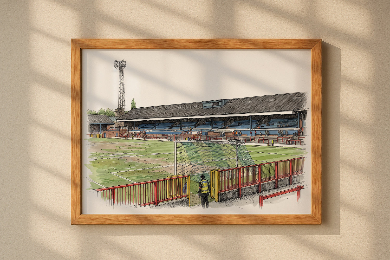 Ewood Park Stadium 1990 Isometric Poster - Blackburn Rovers