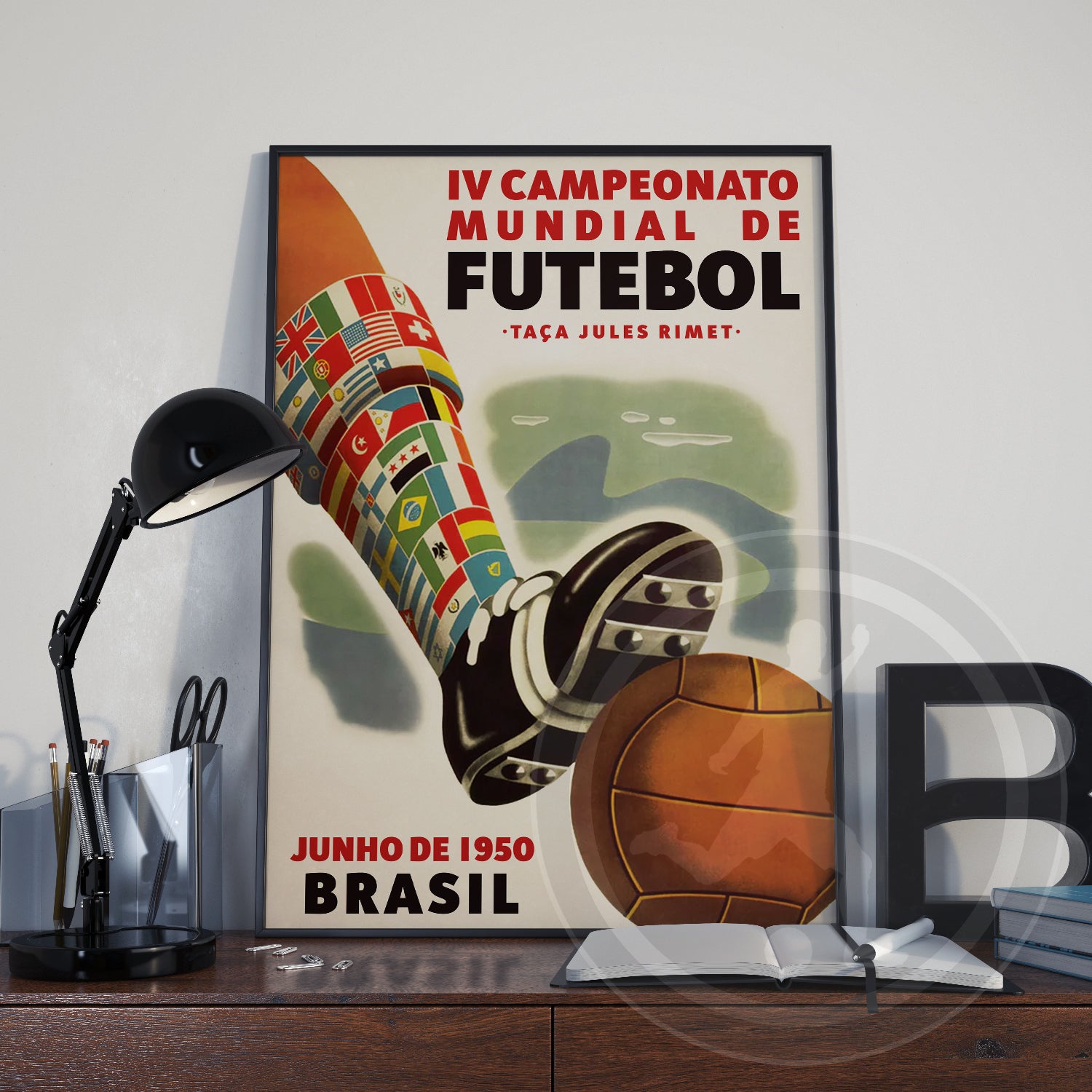 1950 BRASIL WORLD CUP POSTER