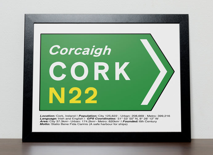 Irish Road signs - CORK , Ireland