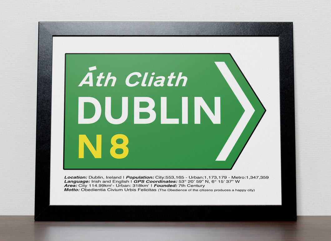 Irish Road signs - DUBLIN , Ireland