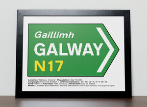 Irish Road signs - GALWAY , Ireland