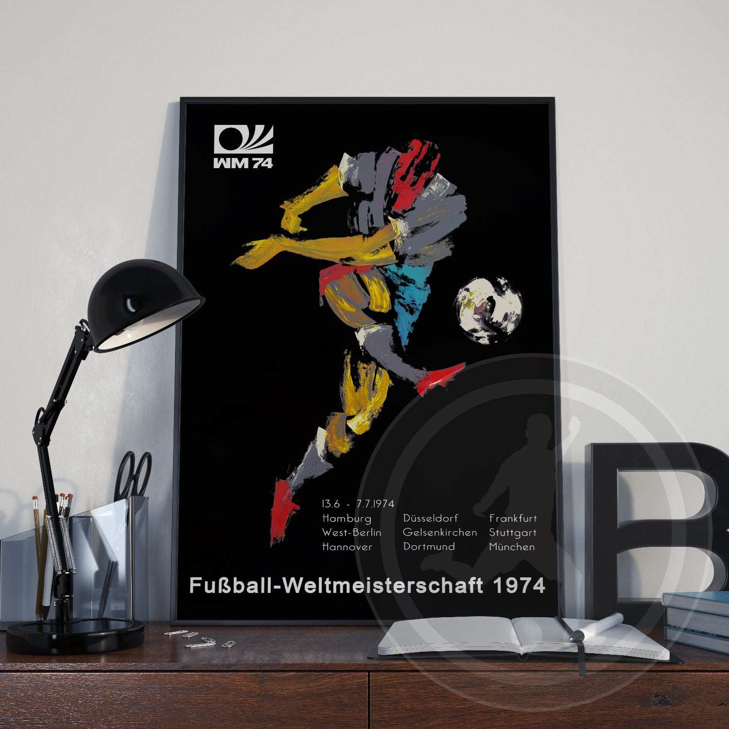 1974 World Cup soccer poster - Deutschland 74