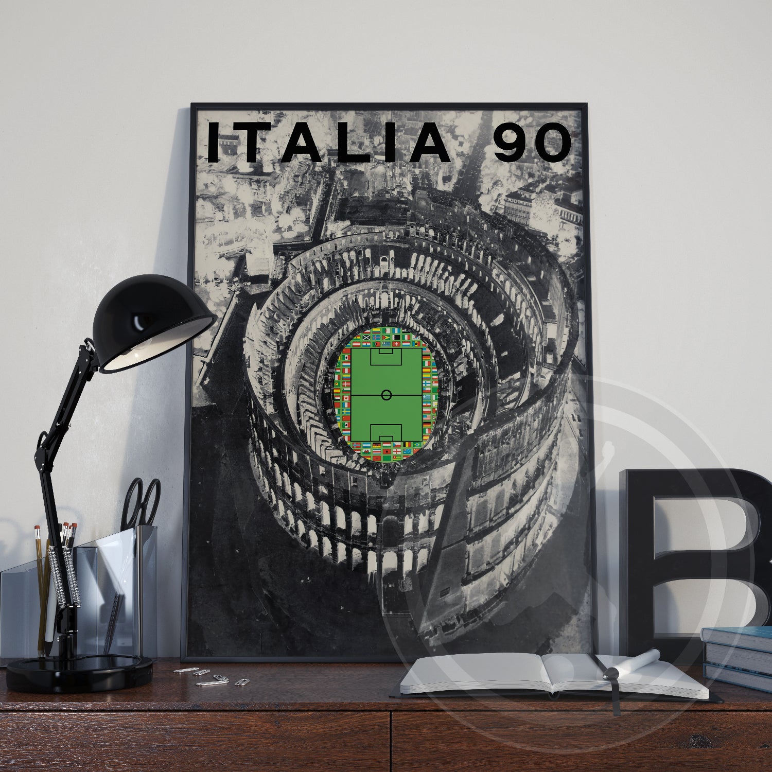 1990 World Cup soccer poster - ITALY 1990 Italia 90