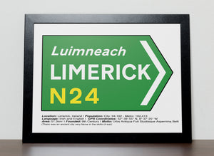 Irish Road signs - LIMERICK , Ireland