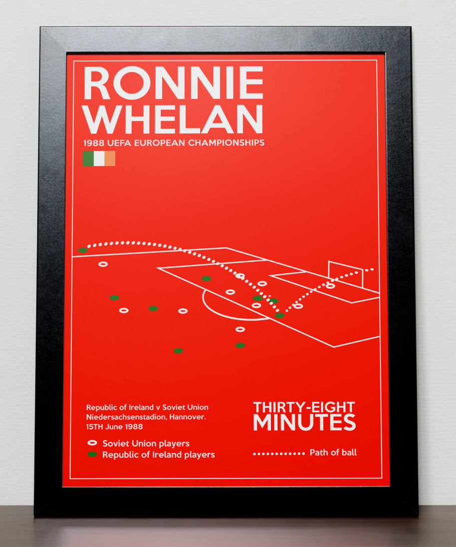 Ireland Ronnie Whelan Goal Poster - Euro 1988
