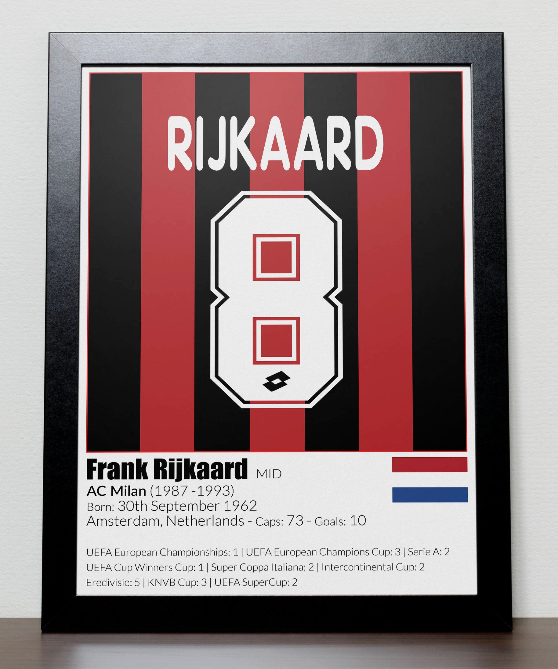 Dutch Football Legends Poster Van Basten Gullit Rijkaard