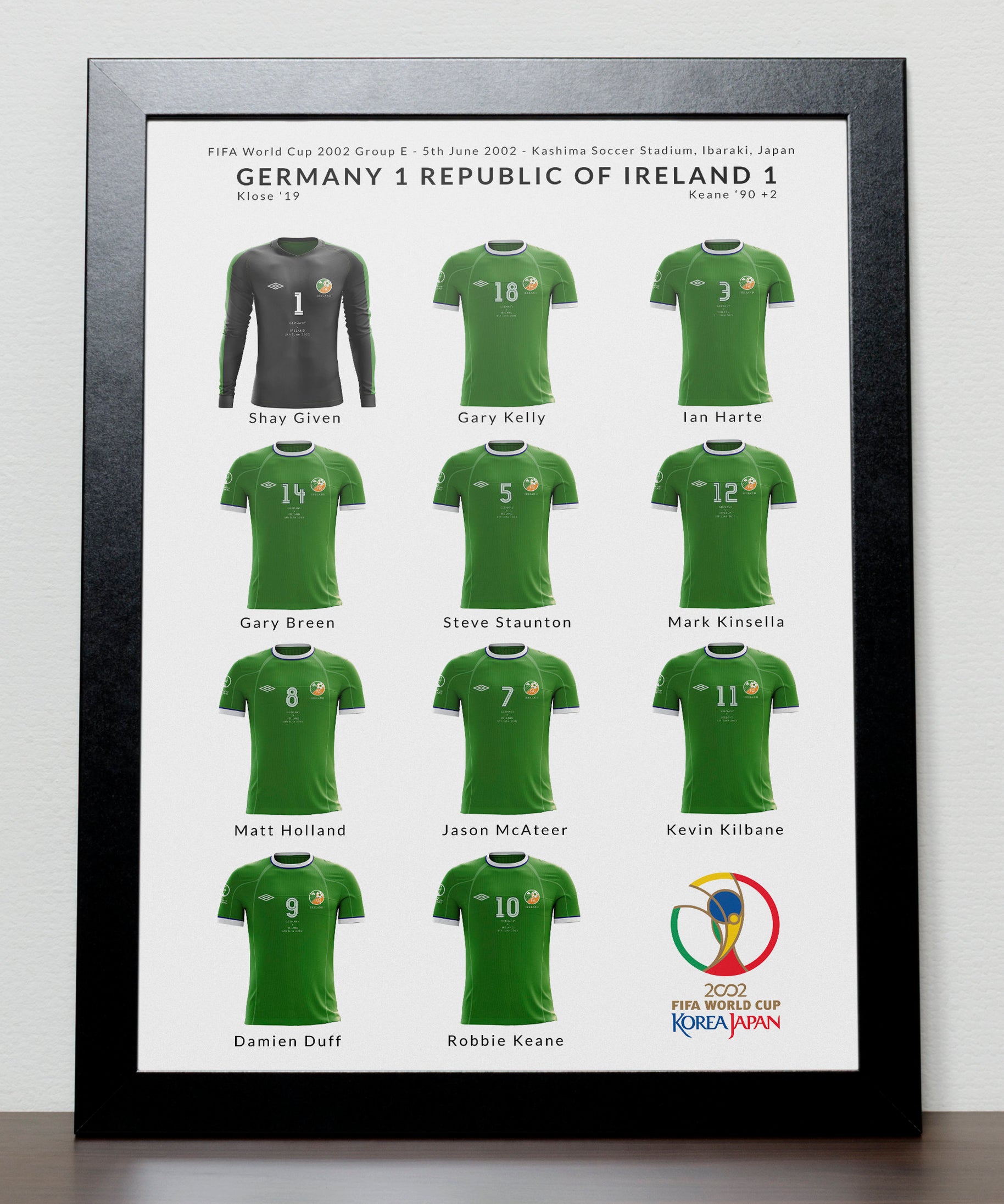 Ireland v Germany World Cup 2002 Poster