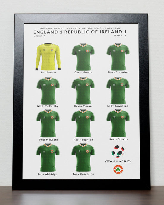 Ireland v England World Cup 1990 Poster