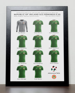 Ireland v Romania World Cup 1990 Poster