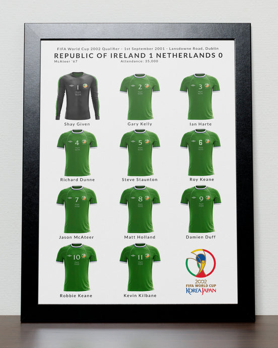 Ireland v Netherlands World Cup 2002 Qualifier Poster