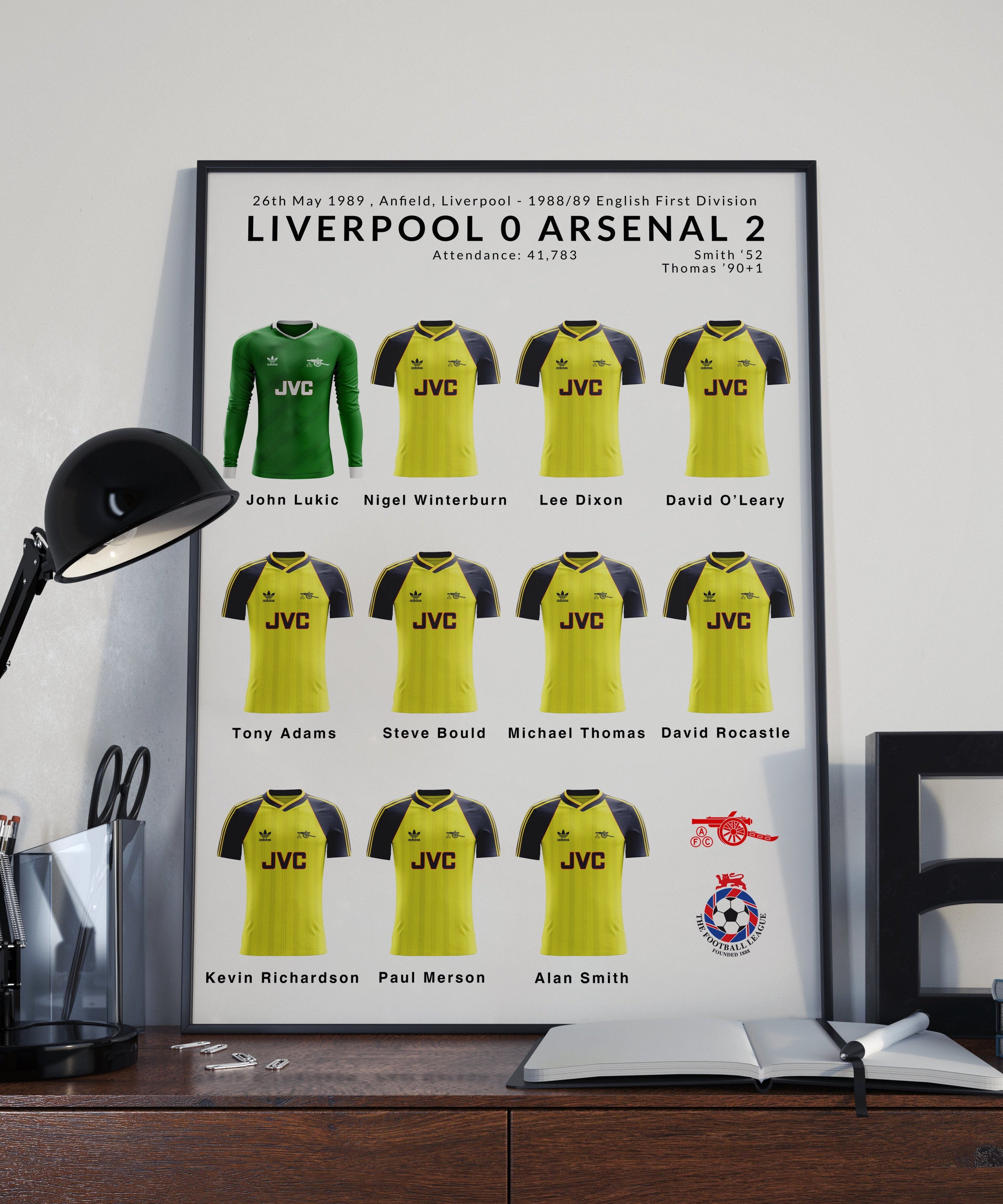 Liverpool v Arsenal 1989 Poster - Arsenal Champions