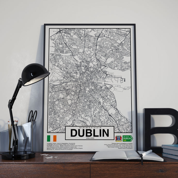 Dublin City Ireland poster - World Cities