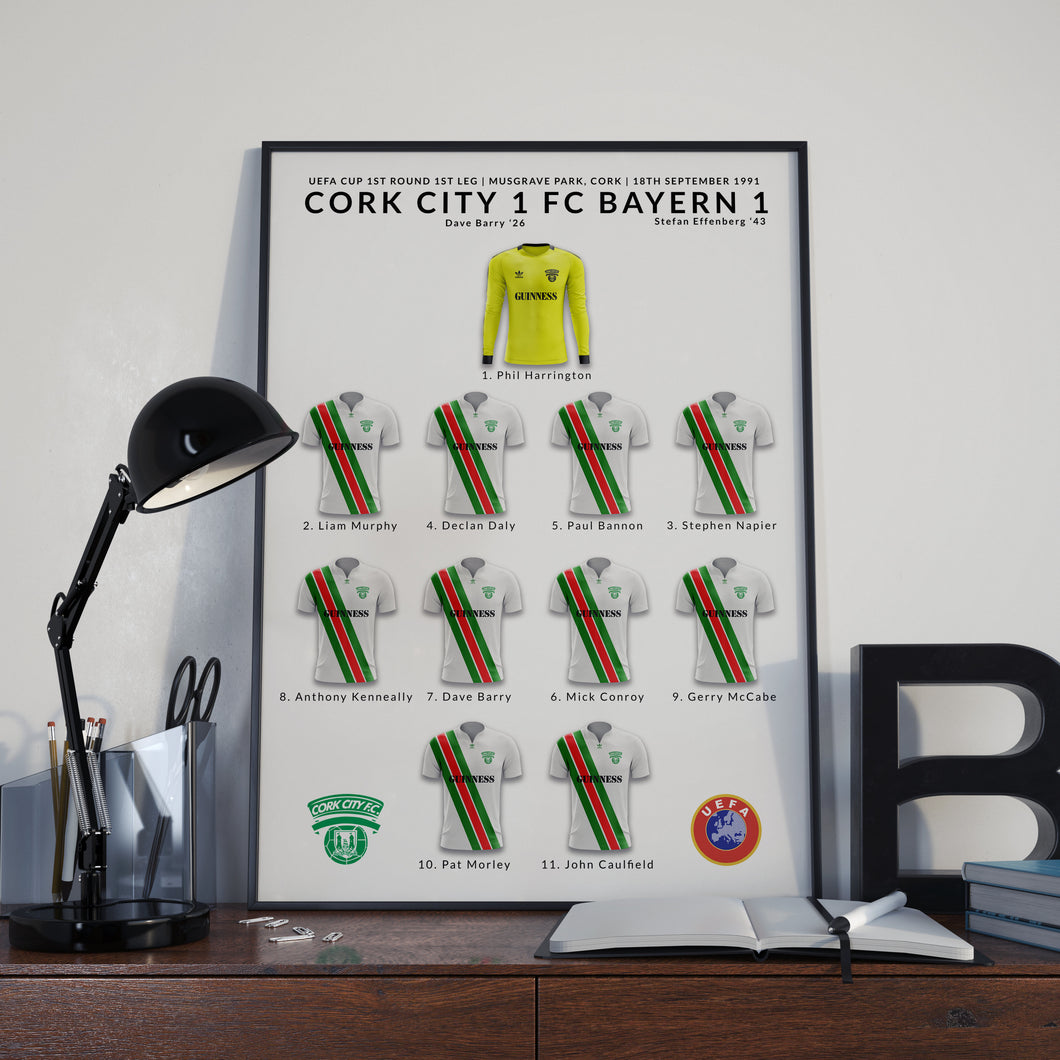 Cork City v Bayern Munich Team Poster