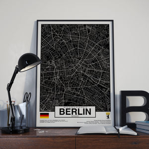 Berlin Germany - GPS Map Poster