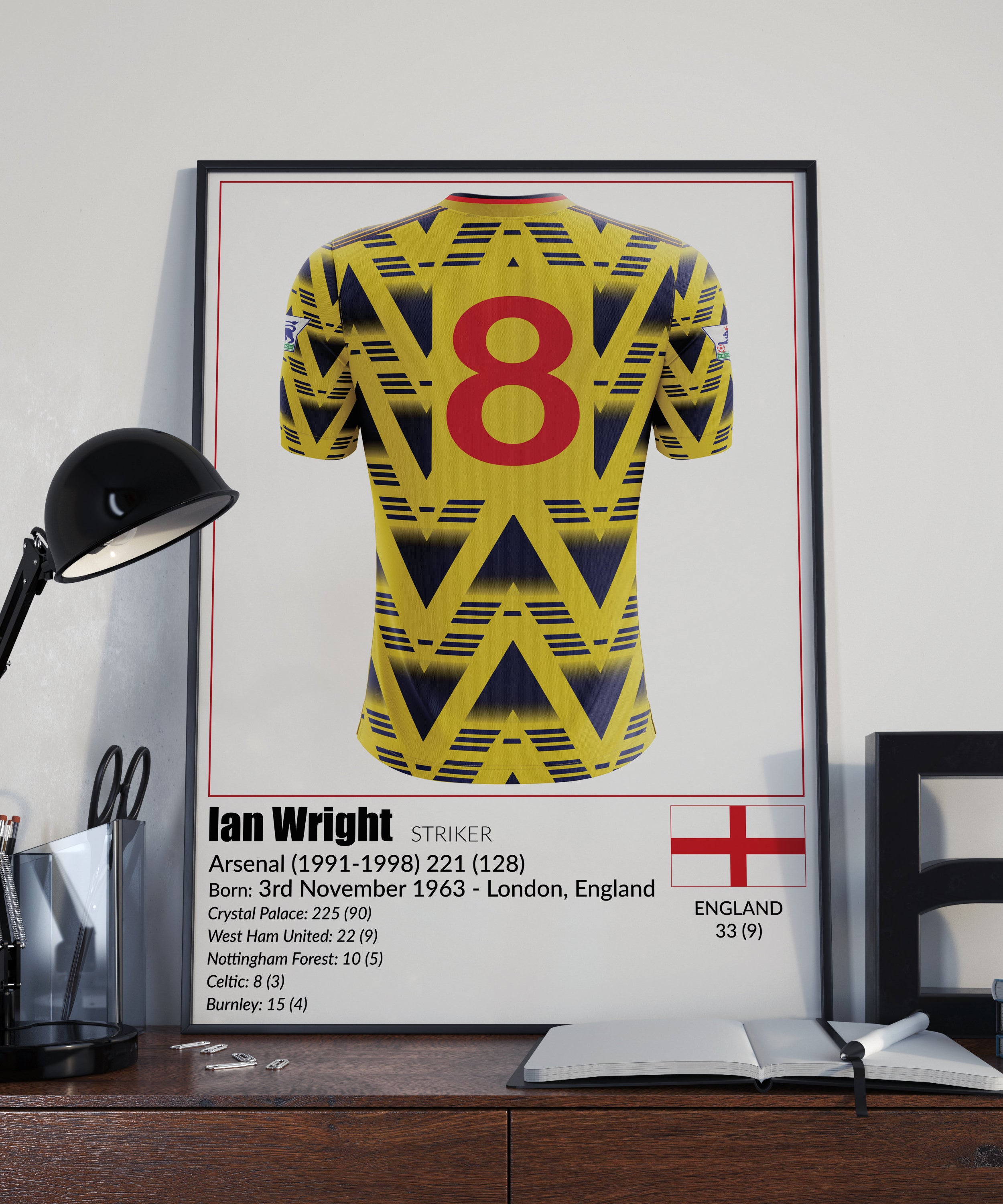 Arsenal Football Legends Poster Ian Wright