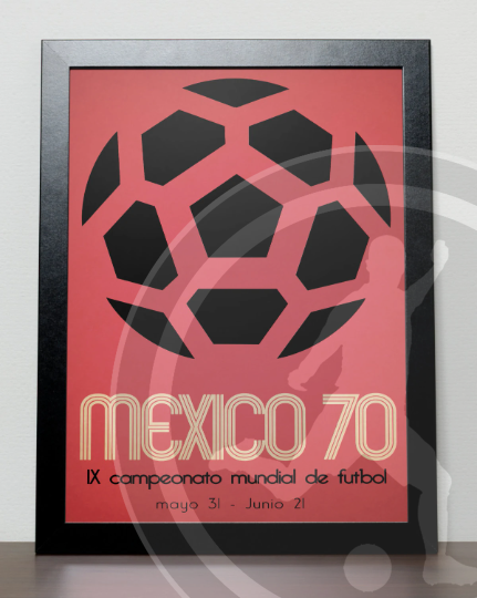 1970 World Cup soccer poster - Mexico 70