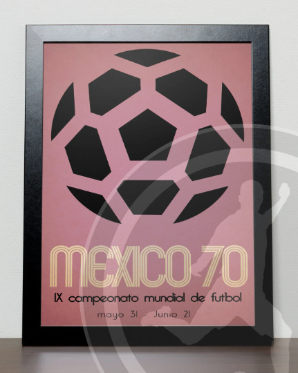 1970 World Cup soccer poster - Mexico 70